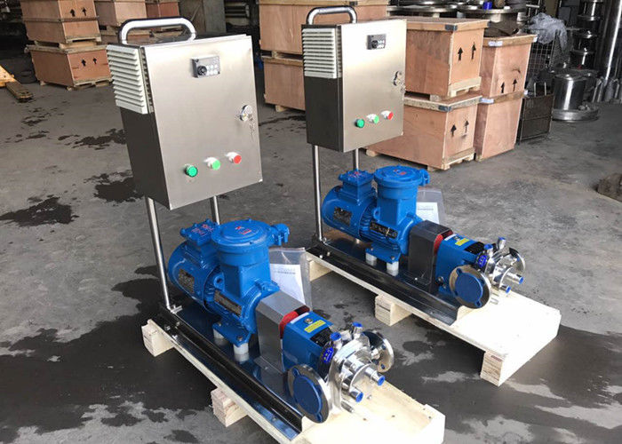 KQ1T-30T Food Grade Pump High Pressure Lobe Rotor Pump With Console / Hopper